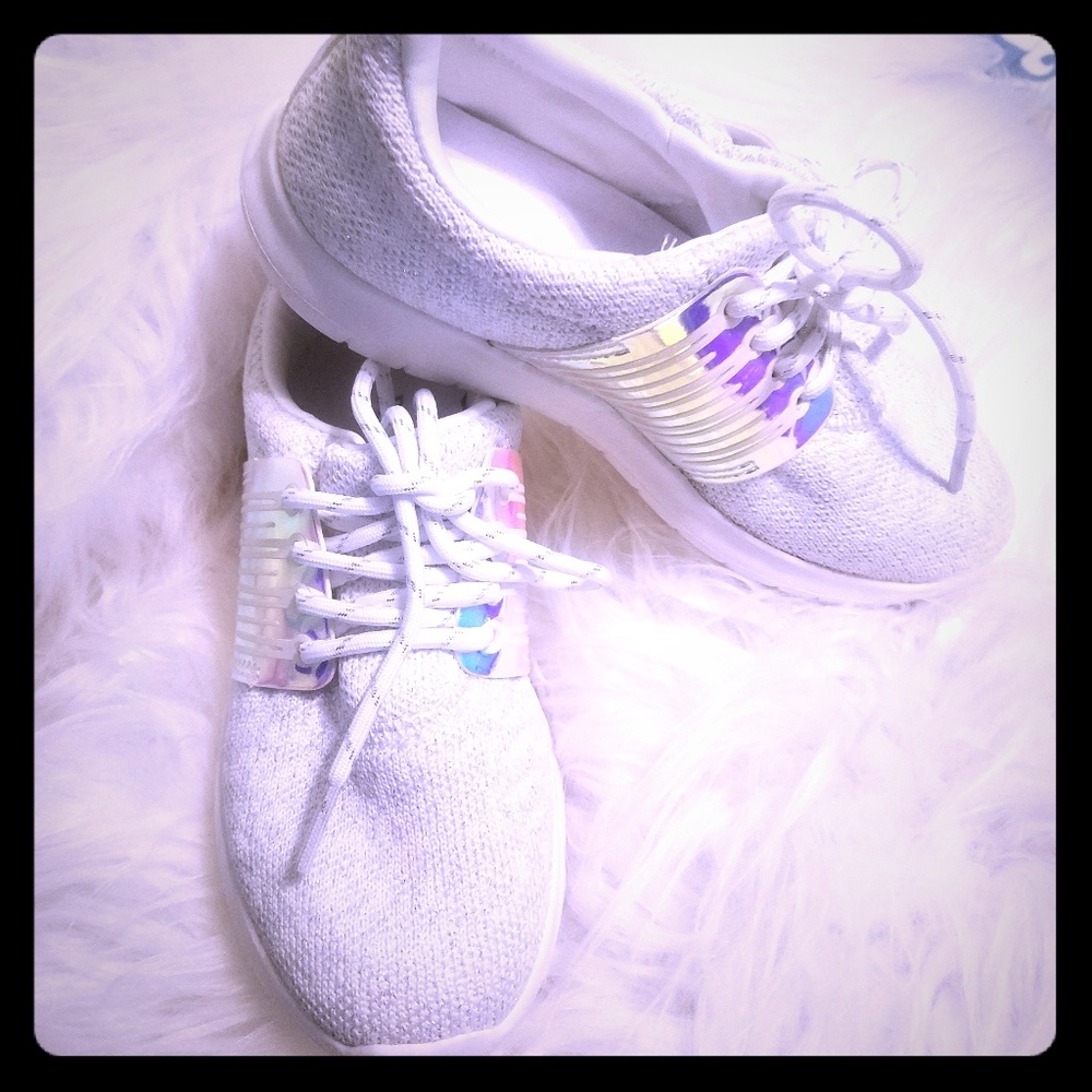 Girls Holographic Sneakers